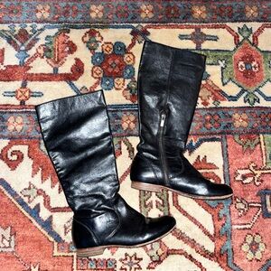 Frye Black Jillian Pull On Size 5.5M Leather Riding Boots